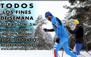 Cursos de iniciación esquí nórdico. Navafría. Segovia.