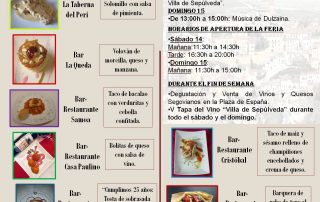 V Feria del Vino y del Queso Segoviano Villa de Sepúlveda.