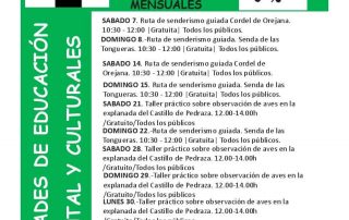 actividades de educación ambiental y culturales. Casa del águila imperial. Abril 2018