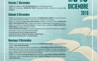 III Jornadas literarias. Fuenterrebollo 2018.