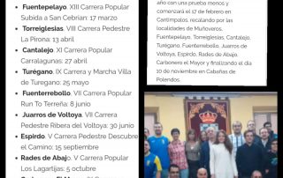 Circuito de carreras pedestres. Segovia 2019.