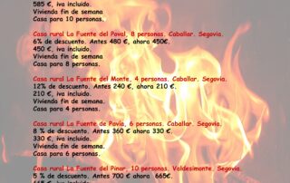 ofertas enero 2020 casas rurales Segovia