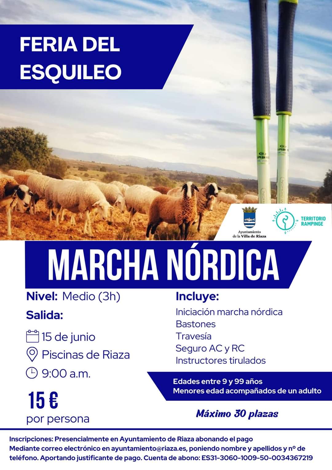 Marcha Nórdica. Feria del Esquileo en Riaza.