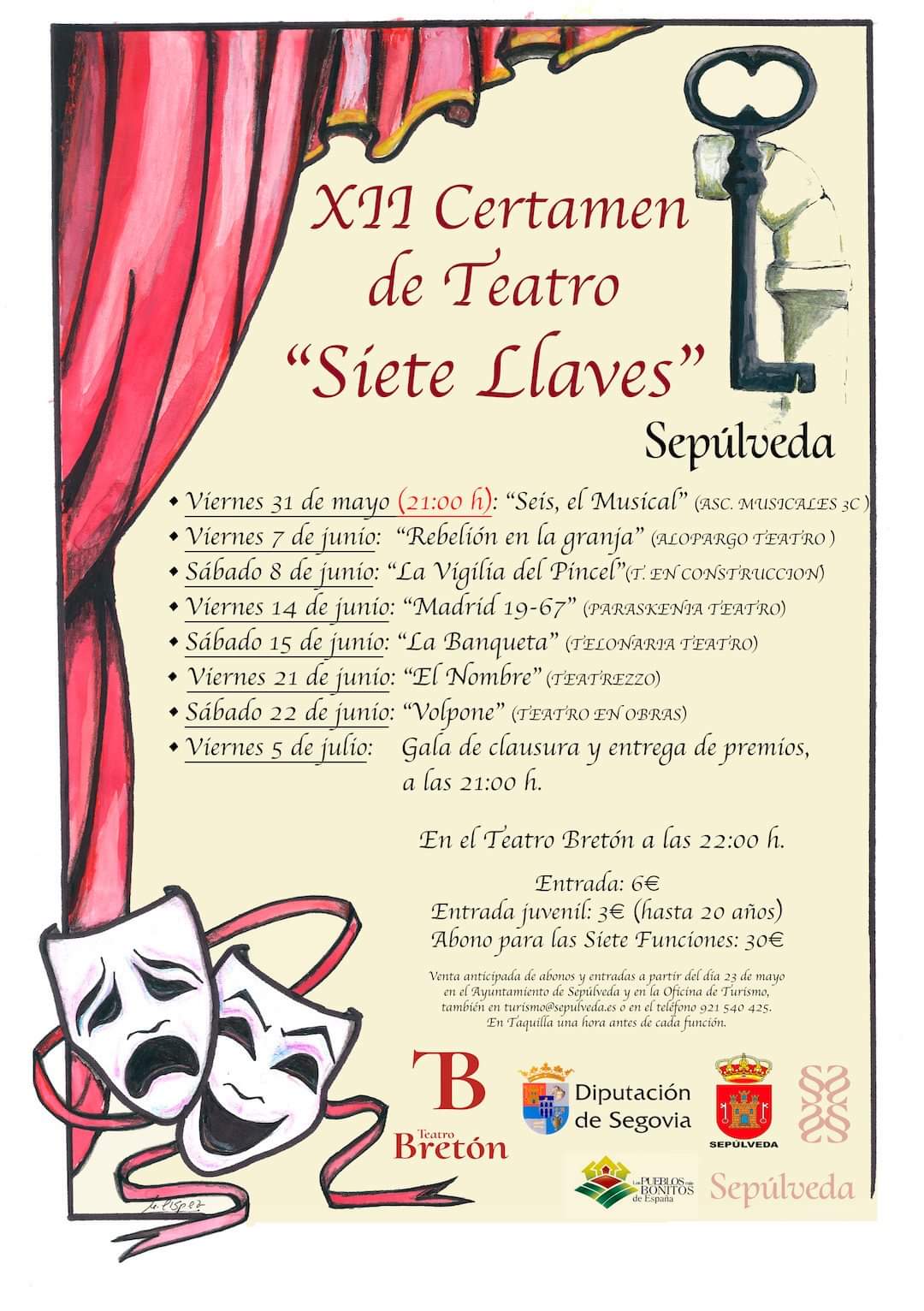 XII Certamen de Teatro Aficionado 'Siete Llaves' de Sepúlveda