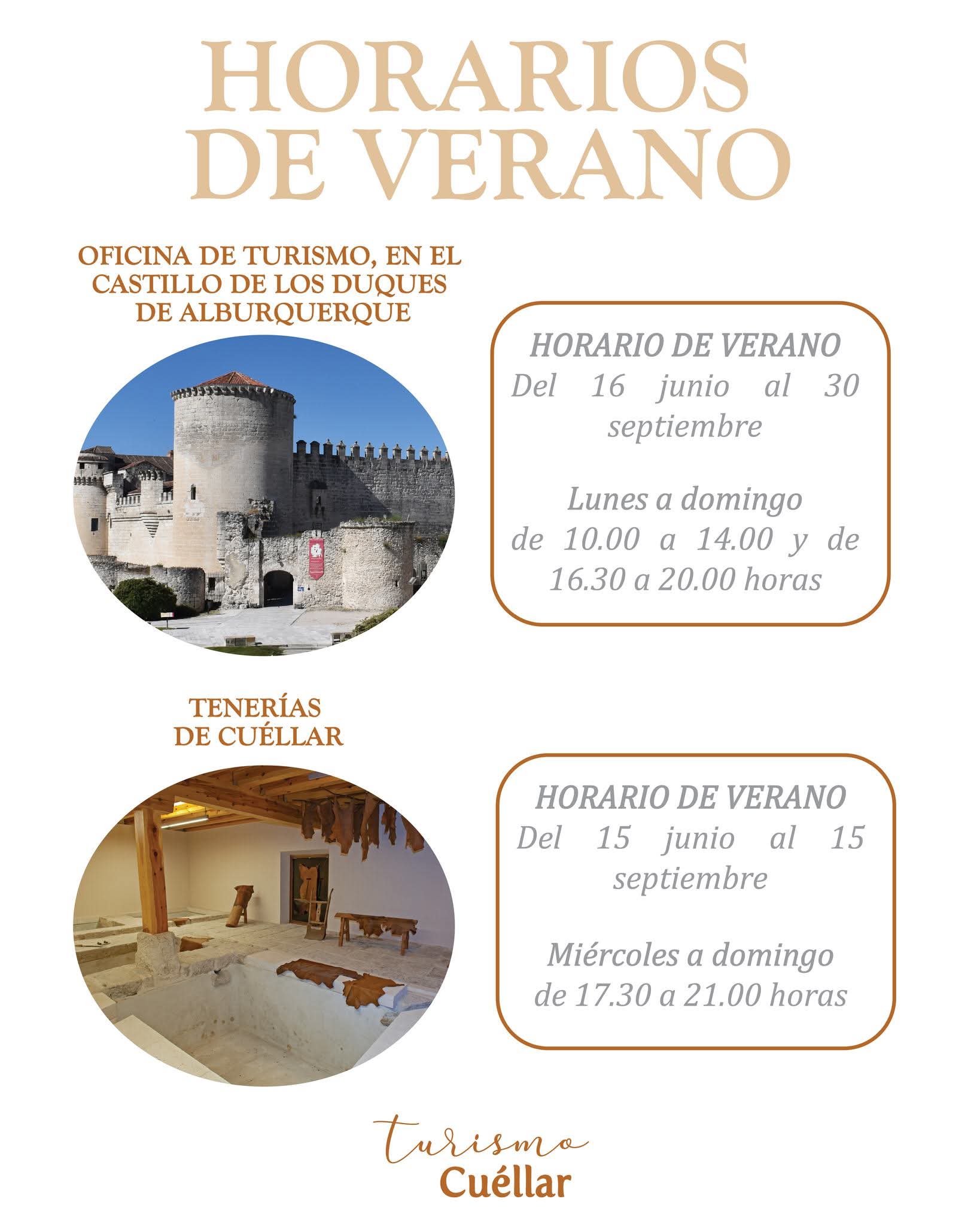 Horarios de Verano Turismo Cuéllar