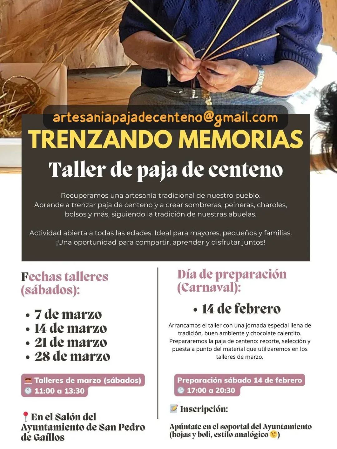 Taller de Trenzado. San Pedro de Gaillos.