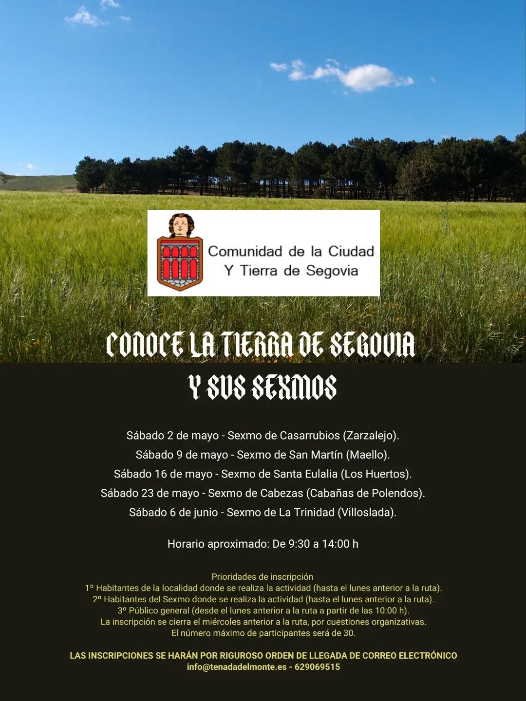 Rutas por los Sexmos de la Comunidad de Ciudad y Tierra de Segovia.