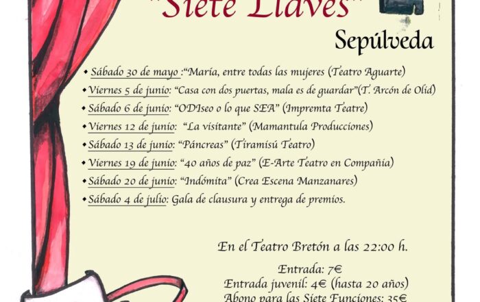XIV Certamen de Teatro Aficionado Siete Llaves de Sepúlveda