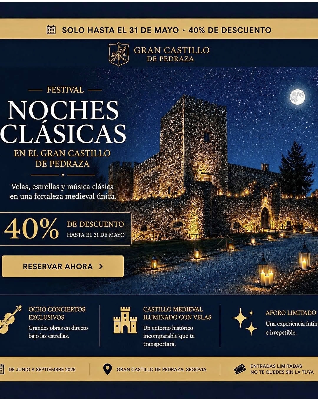 II Edición, de las Noches Clásicas. Castillo de Pedraza.