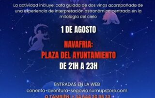 Bajo las Estrellas: Cata de vino y mitología en Navafría.