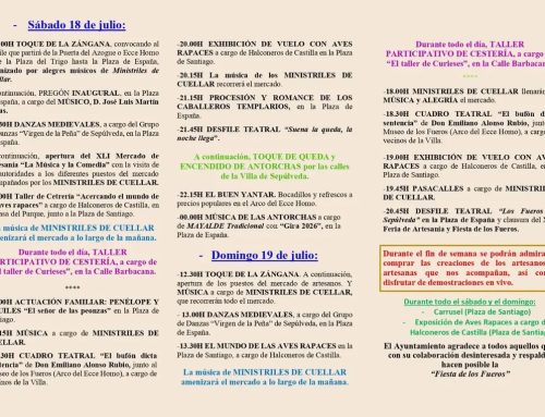 – Fiesta de los Fueros y Feria de Artesanía. Sepúlveda.