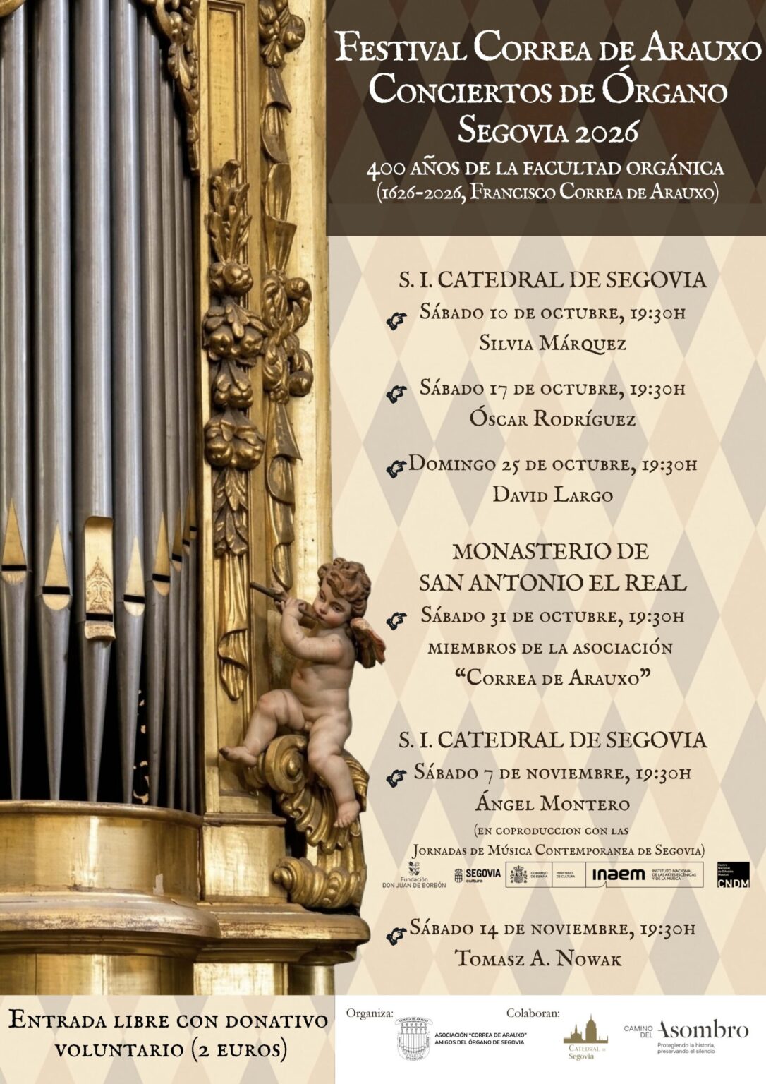 Ciclo de conciertos Correa de Arauxo en la Catedral de Segovia.