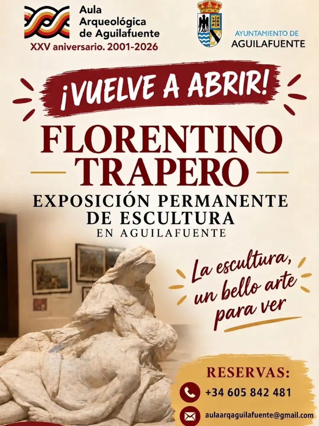 exposición permanente del escultor aguilucho Florentino Trapero.