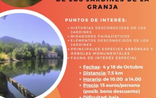 paseo por la naturaleza e historia, de los jardines de la Granja